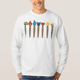 Camiseta Arte de Emoji de pincel creativo - Artista de colo