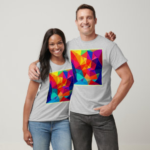 Camiseta Arte de Energía Caótica Prismática Vibrante