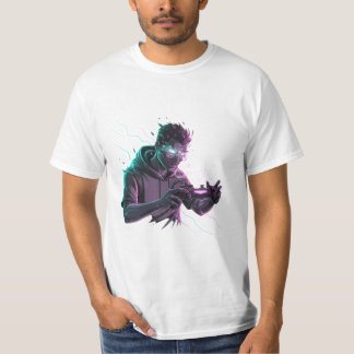 Camiseta Arte de energía para jugadores digitales Neon Refl