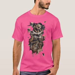 Camiseta Arte de engranajes mecánicos de vapor