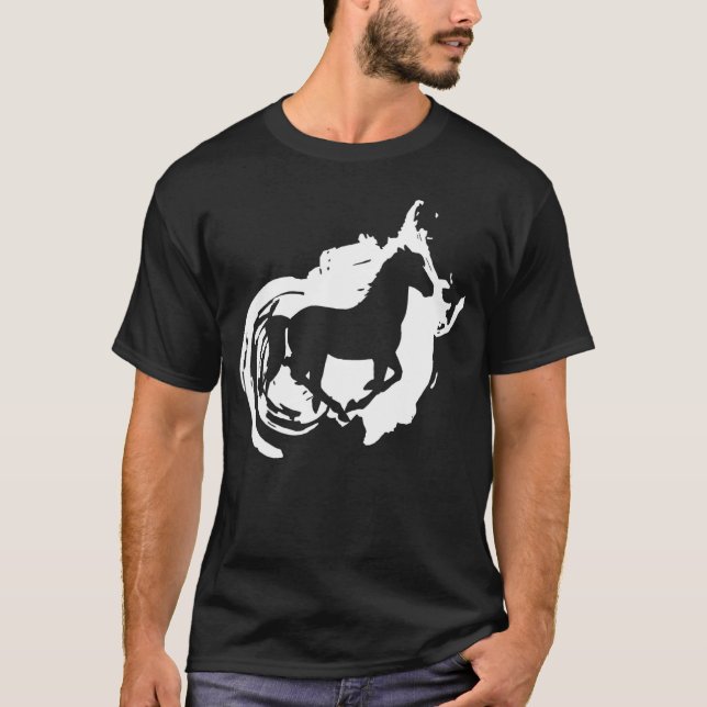 Camiseta Arte de equitación ecuestre (Anverso)