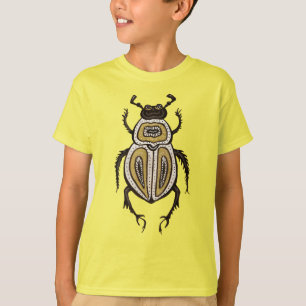 Camiseta Arte de escarabajo decorativo amarillo mucho más h
