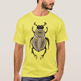 Camiseta Arte de escarabajo decorativo amarillo mucho más h