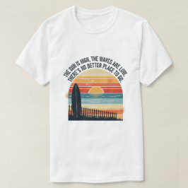 Camiseta Arte De Escenario Vintage Sunset Surf Beach