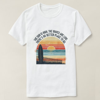 Camiseta Arte De Escenario Vintage Sunset Surf Beach