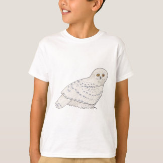 Camiseta arte de especies de aves de búho nevado vida silve