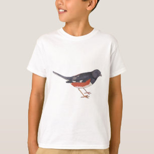 Camiseta Arte de especies de aves de Eastern Towhee