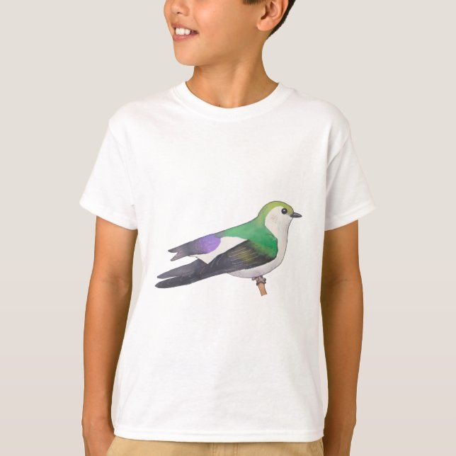 Camiseta Arte de especies de aves de golondrina violeta y v (Anverso)