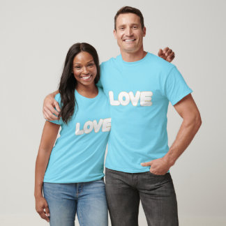Camiseta Arte de esquema - Palabra de amor en colores camis