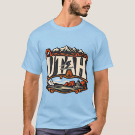Camiseta Arte de esquí del Arco Delicado del Patrimonio del