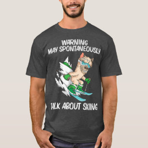Camiseta Arte De Esquí Gracioso Para Hombres Esquiador De E