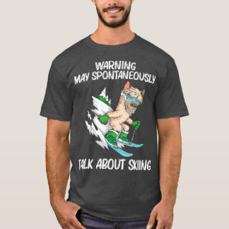 Camiseta Arte De Esquí Gracioso Para Hombres Esquiador De E
