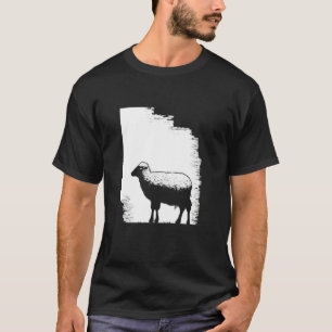 Camiseta Arte de esténcil de oveja