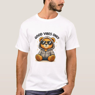 Camiseta Arte de estilo callejero de osito de buenas vibras