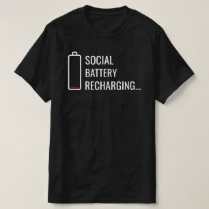 Camiseta Arte de estilo de vida de recarga de batería socia