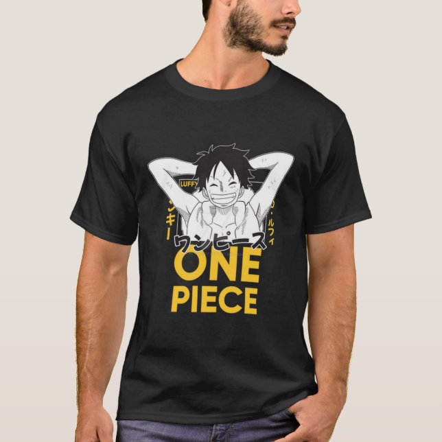 Camiseta Arte de estilo Manga Anime Pirate Sonriente (Anverso)