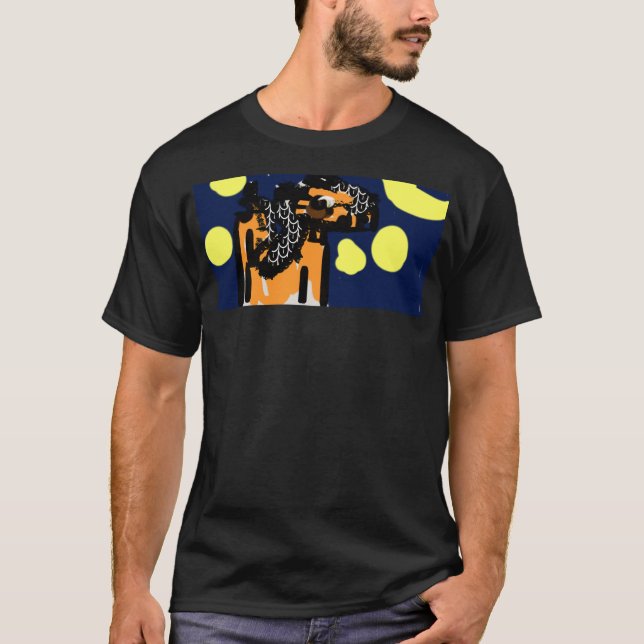 Camiseta Arte de estrella de lobo (Anverso)