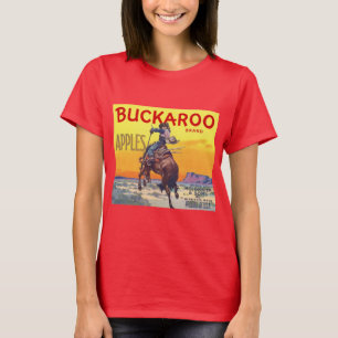 Camiseta Arte de etiqueta de caja de frutas vintage, manzan