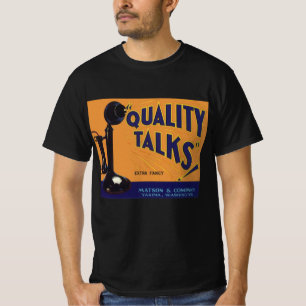 Camiseta Arte de etiqueta de caja de frutas vintage, teléfo