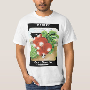 Camiseta Arte de etiqueta de paquete de semillas antiguas, 