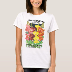 Camiseta Arte de etiqueta de paquete de semillas antiguas, 