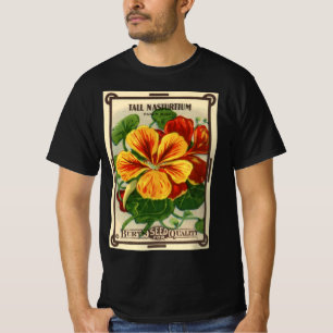 Camiseta Arte de etiqueta de paquete de semillas antiguas, 