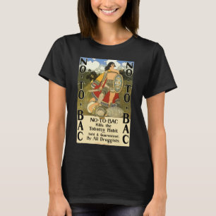 Camiseta Arte de etiqueta de producto vintage, No al tabaco