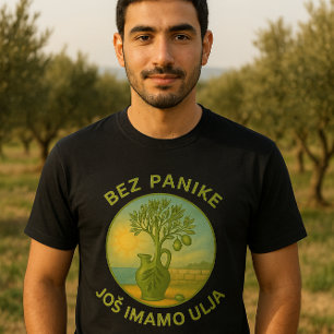 Camiseta Arte de etiqueta vintage de aceite de oliva de Cro