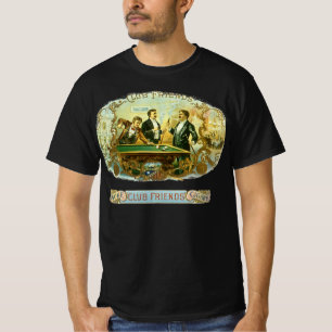 Camiseta Arte de etiquetas de cigarros vintage, Club Friend