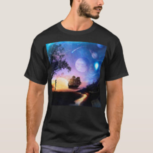 Camiseta Arte de exploración espacial Nave espacial Voyager