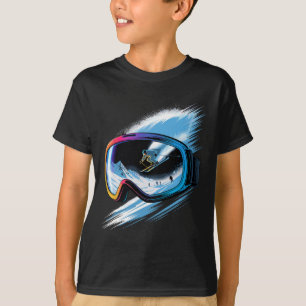 Camiseta Arte de exposición múltiple Esquí Montaña Esquí Ni