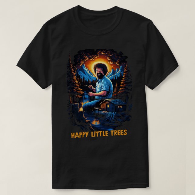 Camiseta Arte de fans de Happy Little Trex Retro (Diseño del anverso)