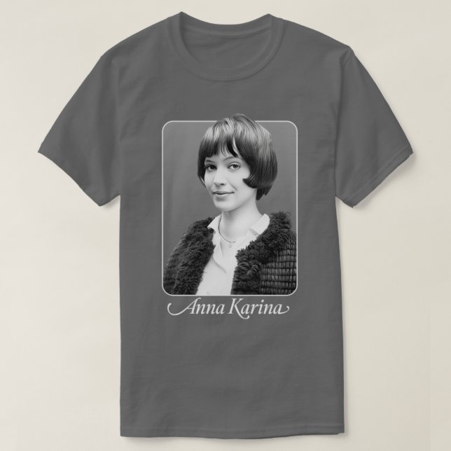 Camiseta Arte de fans del estilo retro de Anna Karina (Diseño del anverso)