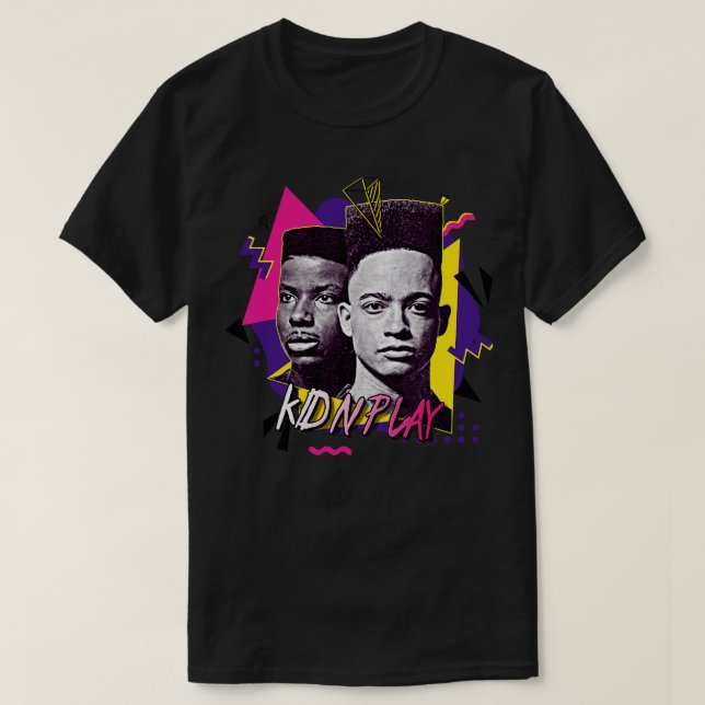 Camiseta Arte de fans gráficos de Kid N Play Retro 90 (Diseño del anverso)