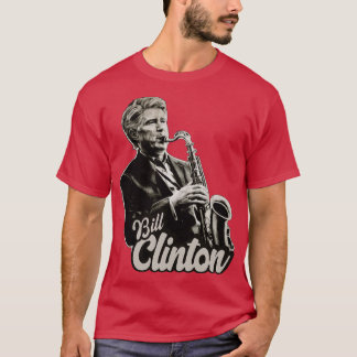 Camiseta Arte de fans originales de Bill Clinton Saxofón 90