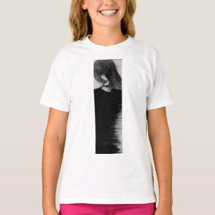 Camiseta Arte de Fantasía Anime Oscura Cuervo y Demonio
