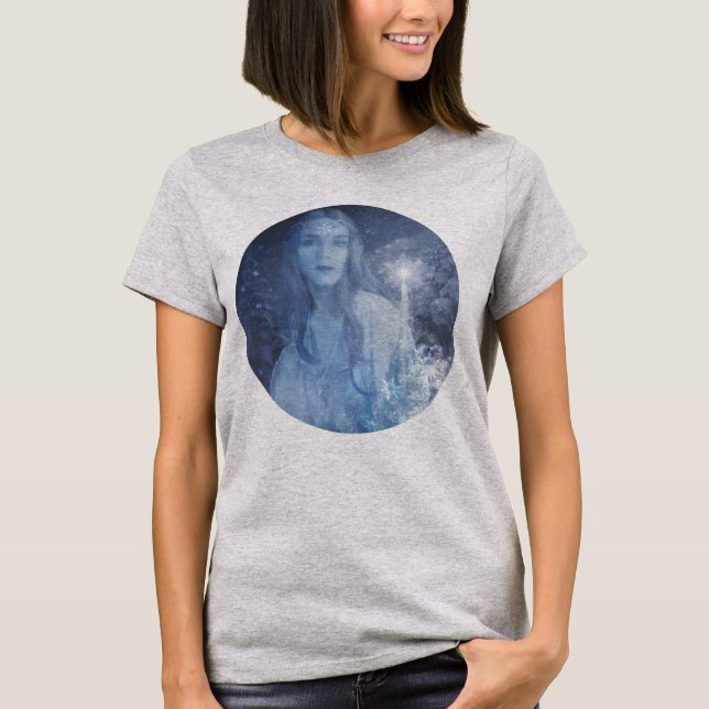 Camiseta Arte de fantasía de reina de la nieve Navidades (Anverso)