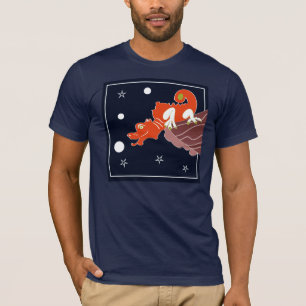 Camiseta Arte de fantasía lunar del dragón chino celestial