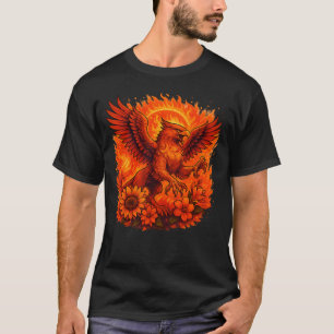 Camiseta Arte de fantasía mítica de Fire Griffin