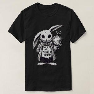 Camiseta Arte de fantasía oscura y conejo gótico loco de Wo