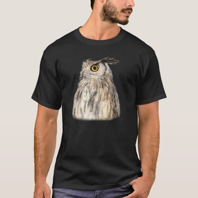 Camiseta Arte de fauna del búho real (Anverso)
