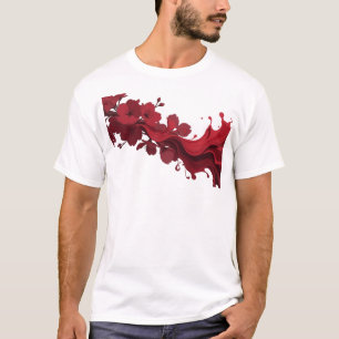 Camiseta Arte de FLOR ABSTRACTA Expresión Artística Moderna