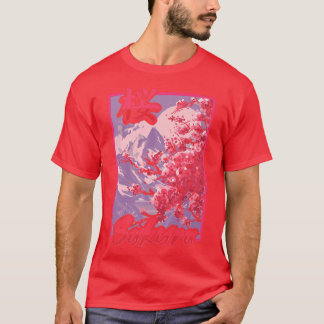 Camiseta Arte de flor de cerezo sakura japonés para cobre j