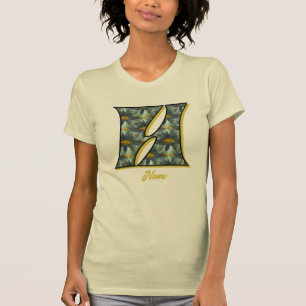 Camiseta Arte de flor de margarita inicial de monograma per