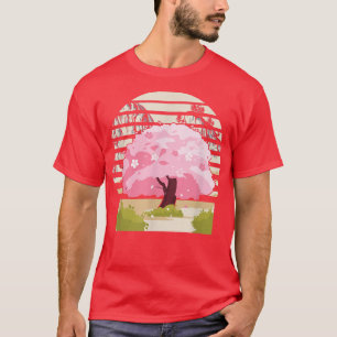 Camiseta Arte de florecimiento de cerezo japonés Sakura Ret