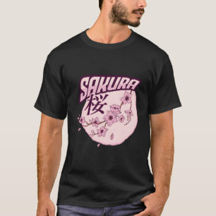 Camiseta Arte de florecimiento de cerezo sakura japonés par