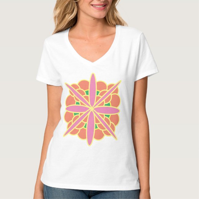 Camiseta Arte de flores (Anverso)