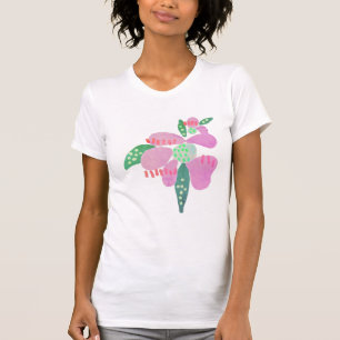 Camiseta Arte de flores abstractas funky para llevar