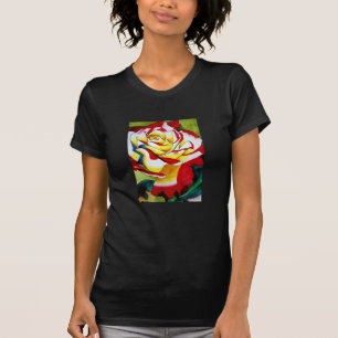 Camiseta Arte de flores de acuarela original de té Rosa