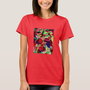 Camiseta Arte de flores de orquídeas tropicales de Singapur